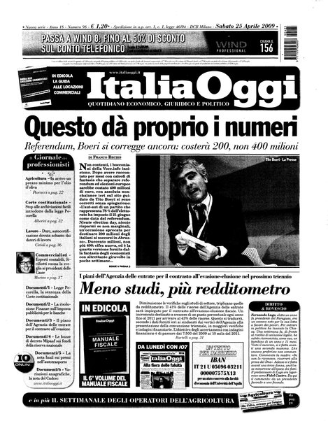 Italia oggi : quotidiano di economia finanza e politica